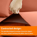 TAIMIT Burnt Orange King Comforter Set - Image 4