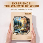 Autumn Dreamscape Puzzles Adults Gifts Wooden 90 Pieces 7.7 * 7.6in - Image 8