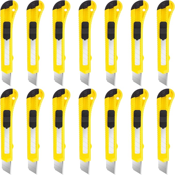 DIYSELF 14 Pack Box Cutter Retractable, 18mm Box Knife, Utility Knife by DIYSELF