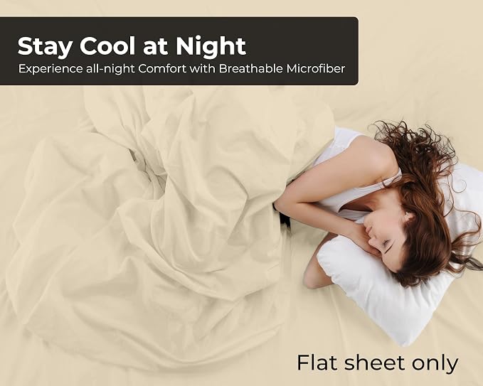 Royale Linens 2 Pack Bulk Flat Sheet Set - Image 4