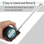 Mr. Pen- Retractable Tape Measure 25 ft, Teal & Black, Easy Read | Steel - Image 5