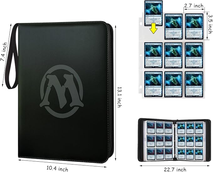 Trading Card Binder, 9-Pocket Premium Collector Card Binder Holds 720 Cards - Image 2