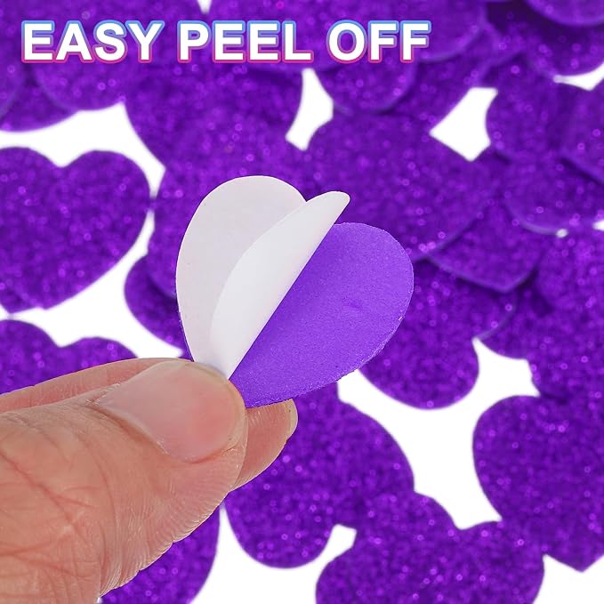MECCANIXITY 180Pcs Glitter Foam Stickers 1 Inch Self-Adhesive Sparkly - Image 4