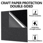 3 Pcs Glitter Black Glossy Acrylic Sheets, 7.87 x 7.87 x 0.1 Inch Laser Cutting - Image 2