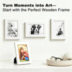 RPJC 4x6 Picture Frames Made of Solid Wood High Definition Glass - Image 2
