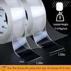 Double Sided Tape Heavy Duty for Wall Decor No Damage to Paint, Nano Two Sided - Image 2