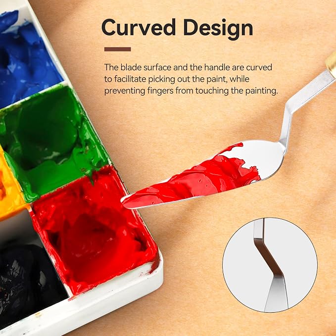 3 Pieces Palette Knife Set Stainless Steel Spatula palette knife - Image 4
