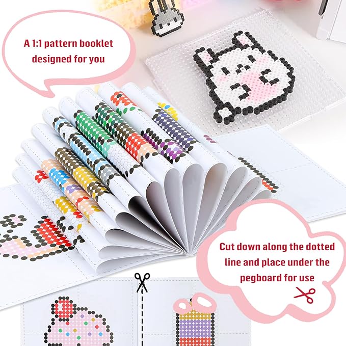 QUEFE 5200pcs Fuse Beads Kit for Boys and Girls, 24 Colors 5mm Melting Beads - Image 5