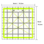 UOOU Quilting Ruler 1 Pack, Square Quilting Rulers Fabric Cutting Ruler Acrylic - Image 2