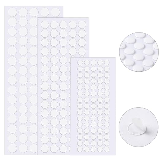 JANYUN 225 Pieces Double Sided Sticky Dot Stickers Round Putty Clear Sticky by JANYUN