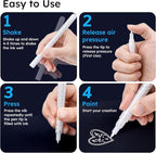 AKARUED White Marker Paint Pen: 8 Pack Acrylic Fine Tip White Paint Marker | - Image 7