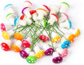 MIDELONG Mini Mushrooms Tiny Figurines Miniatures Colorful Mushrooms Garden by MIDELONG
