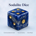 2PCS Crystal D6 Dice, 16mm Natural Gemstone Mahjong Dice Set Stone Dice - Image 3
