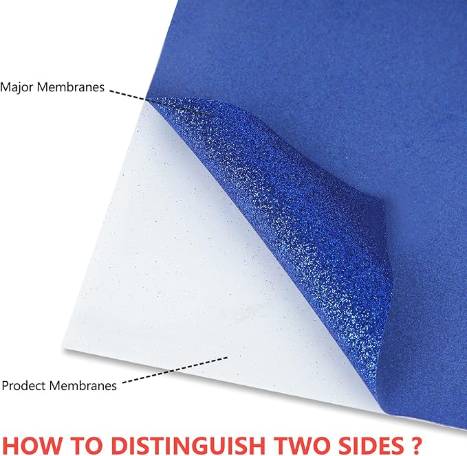 guangyintong Glitter Blue Heat Transfer Vinyl HTV Rolls - Image 4