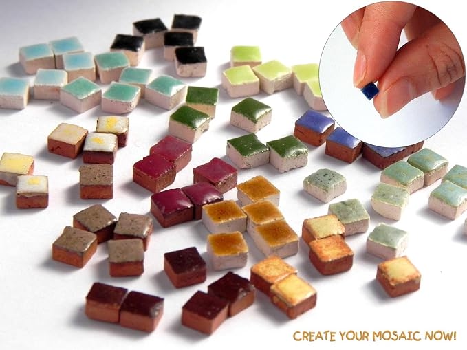 Easy Mosaic Set for All Ages, Build a Real Mosaic, DIY Square 5.9inch Eagle - Image 5