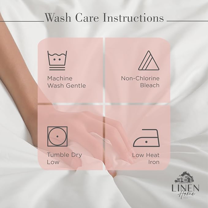 Linen Home 100% Cotton Percale Sheets King Size, English Rose, Deep Pocket - Image 5