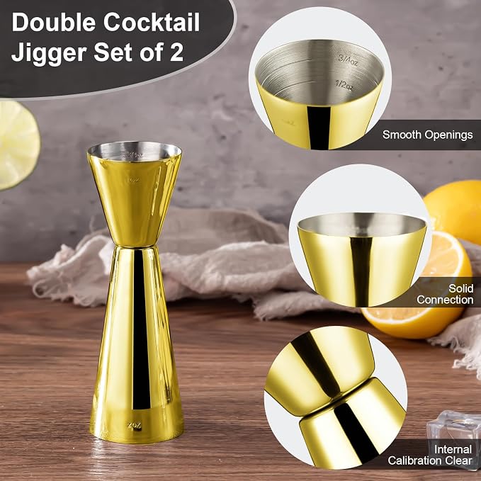 Briout Jigger for Bartending, Double Cocktail Jigger Japanese Premium 304 Food - Image 2