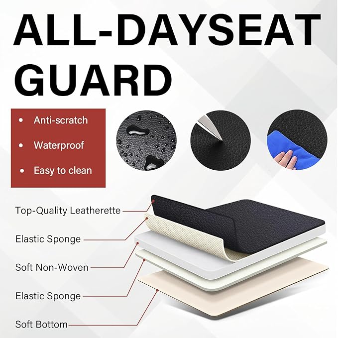 Leather Car Seat Covers Fit for LR Range Rover Evoque 2019-2025, 5 Seater Waterproof and Wear-Resistant Seat Cover Interior Accessories(Full Set with Pillow,Black&White)