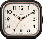 Tinload 4.3" Vintage Retro Analog Alarm Clock, Super Silent Non Ticking Clock by Tinload