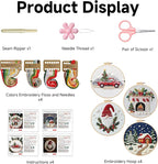 BBLYBD Christmas Embroidery Kit, 4 Set Embroidery DIY Starter Kit, Cross Stitch - Image 7