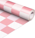 Inkspire Pink Checked Bulletin Board Paper Roll, 14.8FTx47IN Large Reusable by Unknown