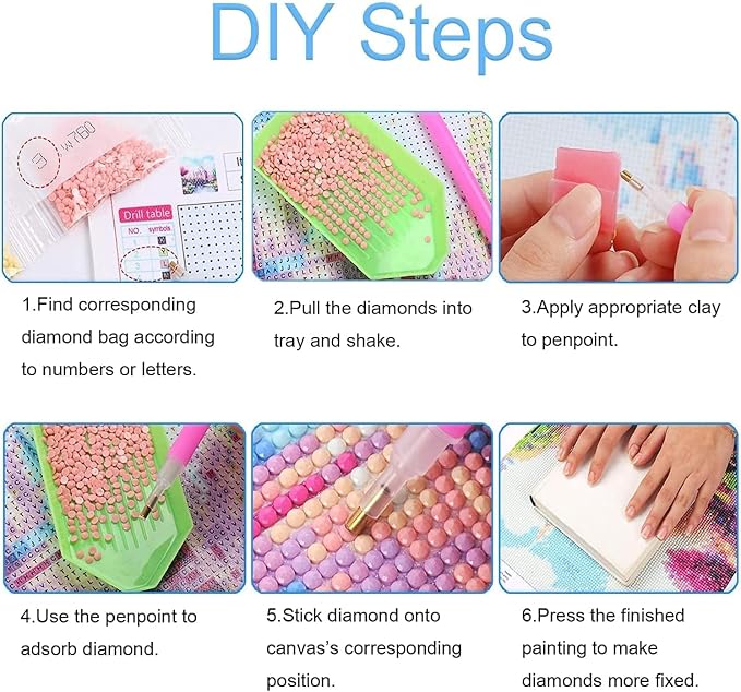 EIBEILI Diamond Art Kits for Adults-6P Wine Cocktail Diamond Painting Kits | - Image 7