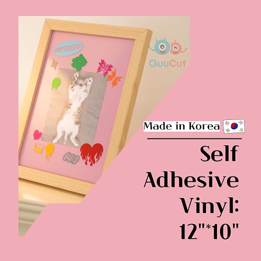 QuuCut SAV Self Adhesive Vinyl Bundle: 25 Pack 12" x 10" Sheets, 15 Assorted - Image 6