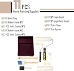 Bates- Paint Tray Set, Paint Roller Kit, Small Paint Roller, Foam Brush - Image 2