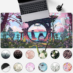 Pink Japan Desk Pad Anime Gaming Green Mouse Pad Large Mouse Pad - Image 2