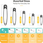 Safety Pins Assorted, 340 Pack Small & Large Heavy Duty Safety Pins - Image 2