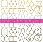 Shynek 60Pcs Hollow Frame Pendants - Image 2