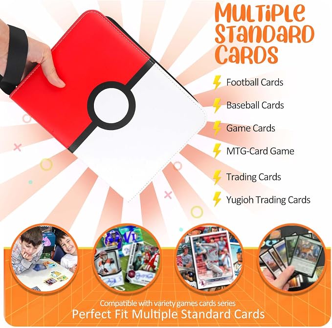 Card Binder 4 Pocket, Trading Card Holder Fits 400 Cards - Image 6