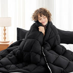 MUXHOMO 7 Pieces California King Comforter Set, Reversible Bed in a Bag Cal - Image 2