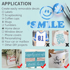 Lya Vinyl Glossy Blue Permanent Vinyl Roll - Image 6