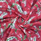 E-Tailor® Indian Ethnic 100% Cotton Voile Running Hand Block Print Natural by E-Tailor