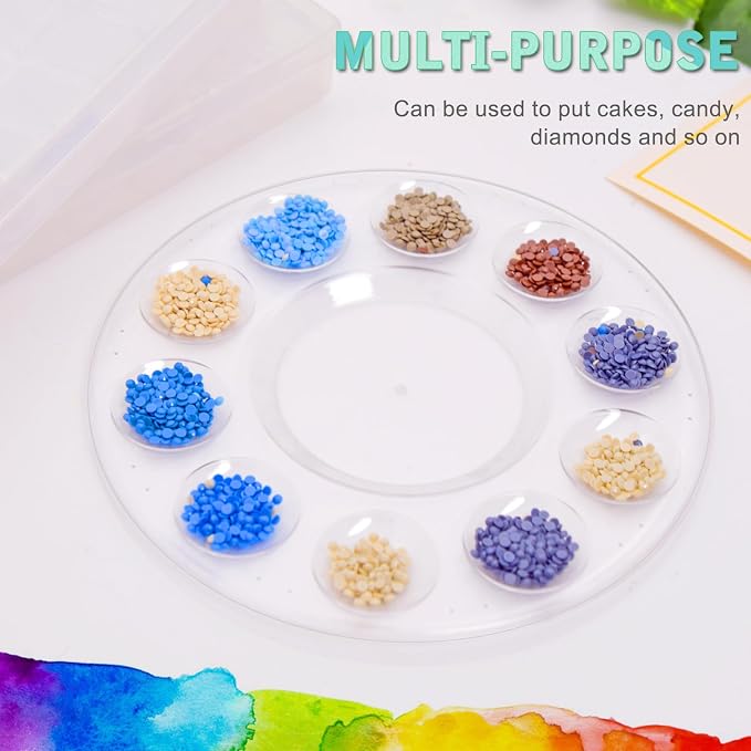 Hulameda 3pcs Paint Palettes, Plastic Paint Tray Palette, Paint Pallet - Image 3
