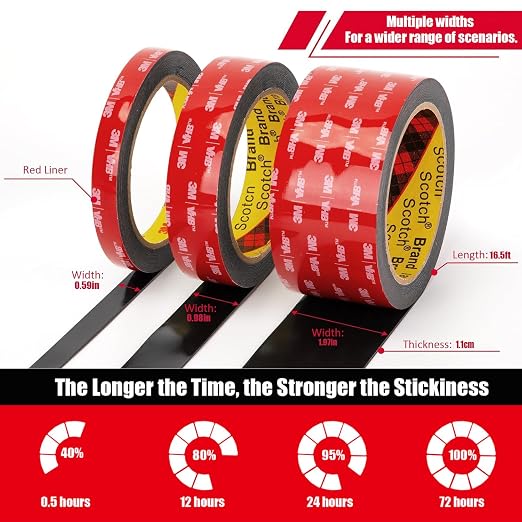 Double Sided Tape Heavy Duty, Waterproof Mounting Foam Tape, 16.5ft Length - Image 7