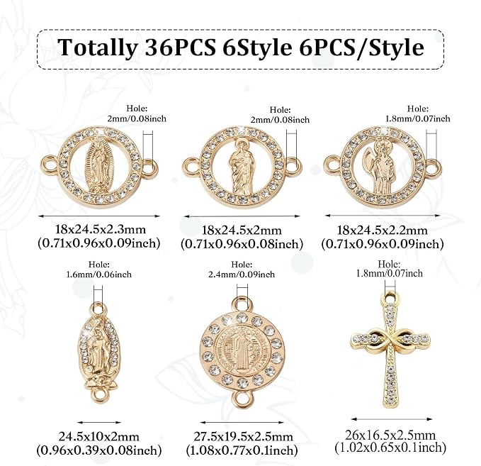 Cheriswelry 36pcs Alloy Cross Pendants Cross - Image 3