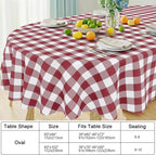 Smiry Oval Table Cloth, Waterproof Vinyl Tablecloths - Image 6