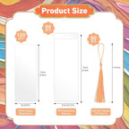 80 Pack Paper Bookmarks with Sleeves & Tassels, Blank White Cardstock Bookmarks - Image 2