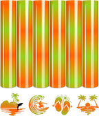 Tintnut Orange Green Gradient Heat Transfer Vinyl, Ombre pattern PU HTV Sheets by Tintnut