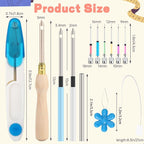 AUGSUN 13Pcs Punch Needle Kit, Punch Needle Tool Adjustable Punch Needle - Image 2