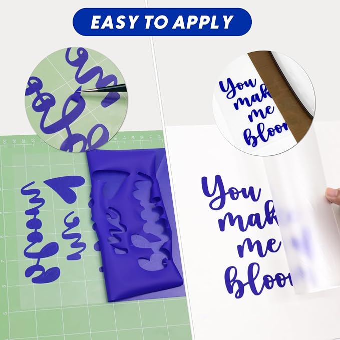 Blue HTV Iron on Vinyl Rolls, Silhouette or Heat Press Machine - Image 3