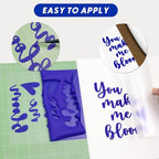 Blue HTV Iron on Vinyl Rolls, Silhouette or Heat Press Machine - Image 3