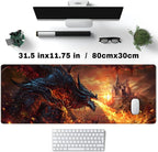 Japanese Desk Mat Dragon Castle Desk Pad Game Aesthetic Mouse Pad Large Gaming - Image 4