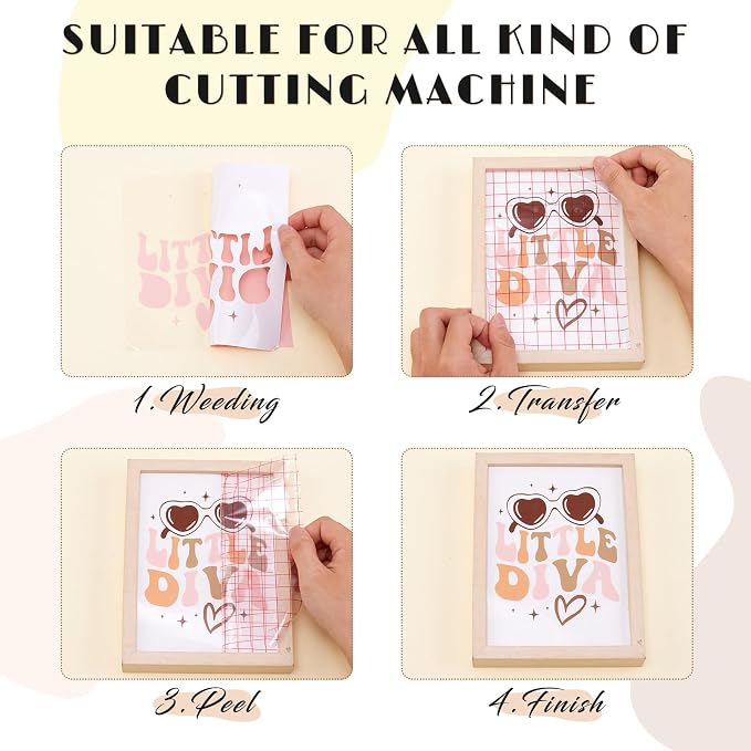 Tintnut Skin Tone Permanent Vinyl 8 Pcs 12x10in Light Pink Adhesive Vinyl | - Image 3