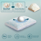 Cotelovo Shredded Memory Foam Cooling Soft Bamboo Viscose Pillow Adjustable - Image 6