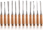 Dicunoy 12 PCS Wood Carving Tools, Gouges Woodworking Chisels, Full Size Wood by Dicunoy