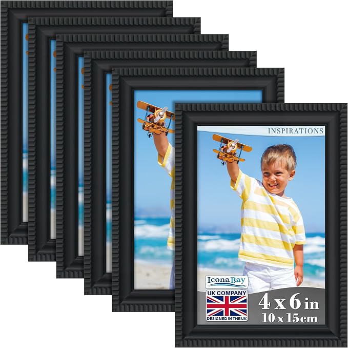 Icona Bay 4x6 Picture Frames, Beautifully Detailed Molding, Contemporary by IconaBay