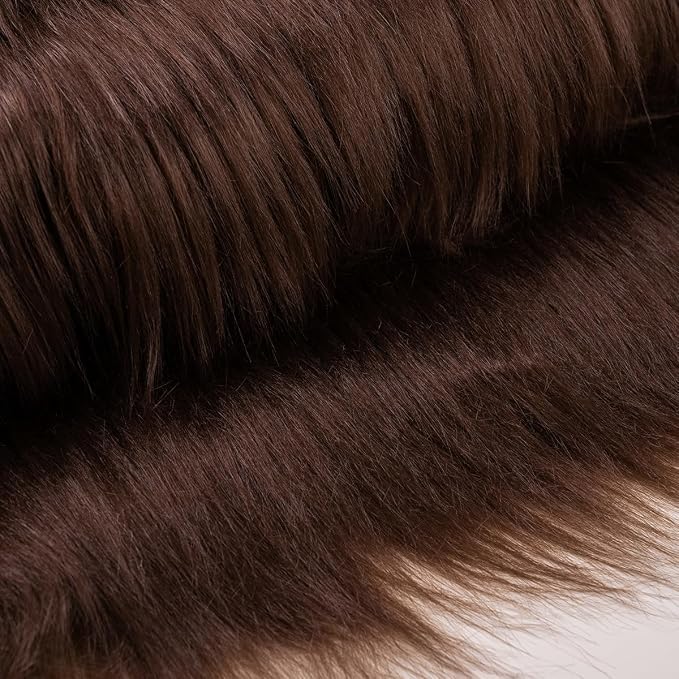 Brown Faux Fur Fabric by The Yard - Image 6